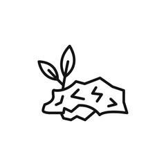 Charcoal logo sign vector outline