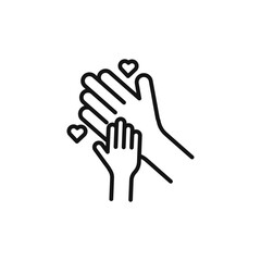 Charity for children logo sign vector outline