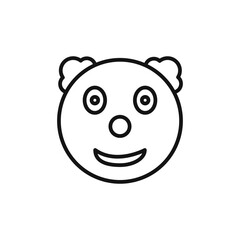 Clown head logo sign vector outline