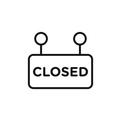 Closed Sign logo sign vector outline
