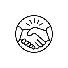 Commitment logo sign vector outline