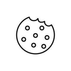 Cookie logo sign vector outline