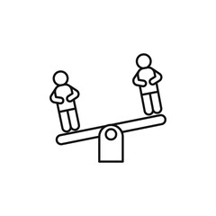 Compare logo sign vector outline