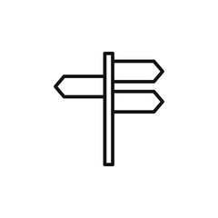 crossroads sign logo sign vector outline