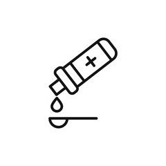 cough syrup logo sign vector outline