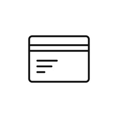 Fototapeta premium Credit Card logo sign vector outline