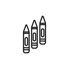 Crayons logo sign vector outline