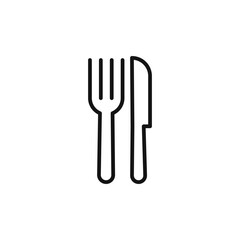 Cutlery logo sign vector outline