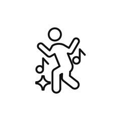 dance logo sign vector outline