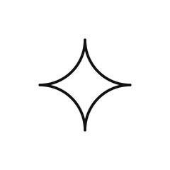 Fototapeta premium Diamond star logo sign vector outline