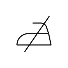 Do not iron logo sign vector outline