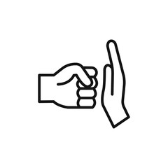 Domestic violence logo sign vector outline