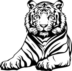 Tiger clipart desing illustration