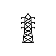 electrical energy tower logo sign vector outline