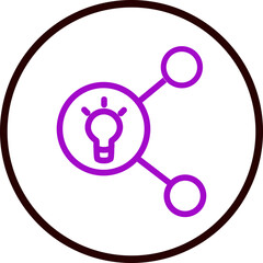 Knowledge Sharing Vector Line Purple Circle Black