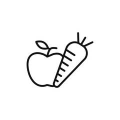 Fruits and vegetables logo sign vector outline