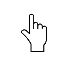 Obraz premium Hand clicking logo sign vector outline