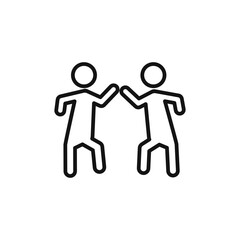 Karate logo sign vector outline