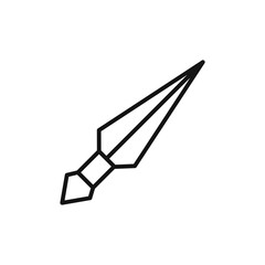 Kunai throwing knife logo sign vector outline