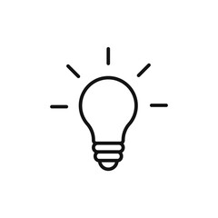 Light Bulb logo sign vector outline