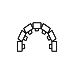 lingual braces logo sign vector outline