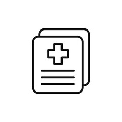 medical clipboard form logo sign vector outline