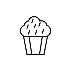 Muffin logo sign vector outline