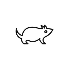 Mouse animal logo sign vector outline