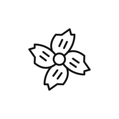 Oleander logo sign vector outline