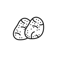 Potato logo sign vector outline