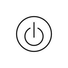 Power Activation Button logo sign vector outline