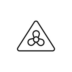 Radiation Hazard Keep Out logo sign vector outline