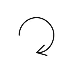 Refresh logo sign vector outline