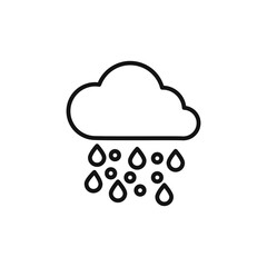 Rain logo sign vector outline