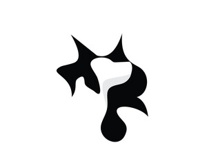 dog and rooster logo design vector