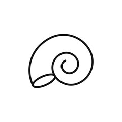 rounded shell logo sign vector outline