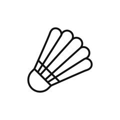 Shuttlecock logo sign vector outline