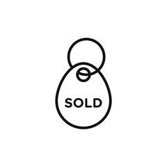 Sold logo sign vector outline