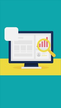 Website analysis software, Website content performance analysis, Digital marketing report, SEO tool, Vertical video clip.