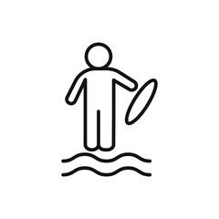 surfing logo sign vector outline