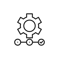 Obraz premium Supply chain logo sign vector outline