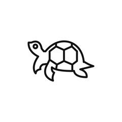 turtle logo sign vector outline