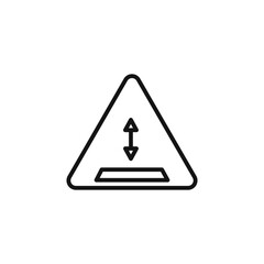 Warning deep water logo sign vector outline