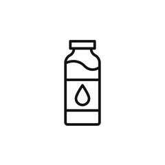 Water bottle logo sign vector outline