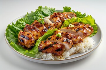 Flavorful Dak Gui (Grilled Chicken) with Aromatics and Romaine Lettuce