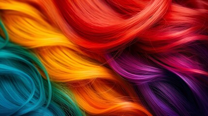 Close up of hairdresser applying hair dye to customer in salon   beauty treatment