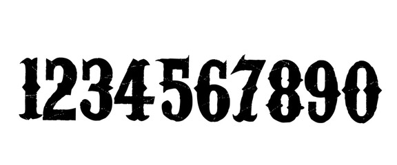 Set of ten numbers form zero to nine, number flat design. icon vector illustration numbers doodle with black outline . Coloring book design for coloring books, invitations, postcards.