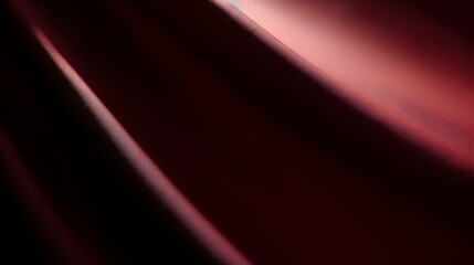 Fototapeta premium Close up of Sunlight and Shadows on burgundy Drapery