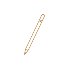 Long pencil outline icon in trendy design style. Stationery symbol vector illustration. The best editable graphic resources for many purposes.