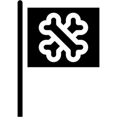 Vector Icon Jolly Roger, Piracy, Pirates, Bones, Animals, Sign